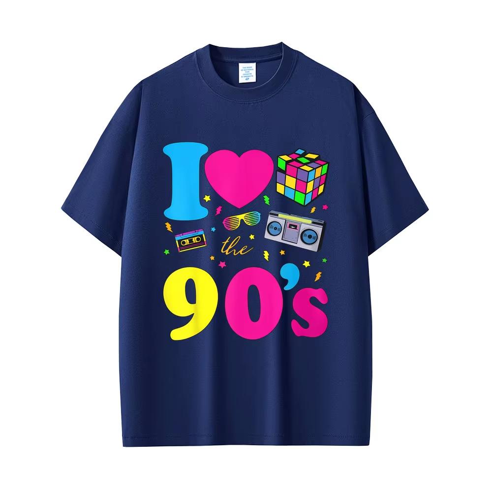 

New Fashion I Love The 90s Tshirt Unisex Women Casual Vintage 1990s T Shirt Funny Classic Tshirts pure cotton Shortsleeved Tops 4XL