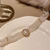 Temperament Triple Layer Pearl Women Necklace Rhinestones Jewelry Accessories Korean Style Choker