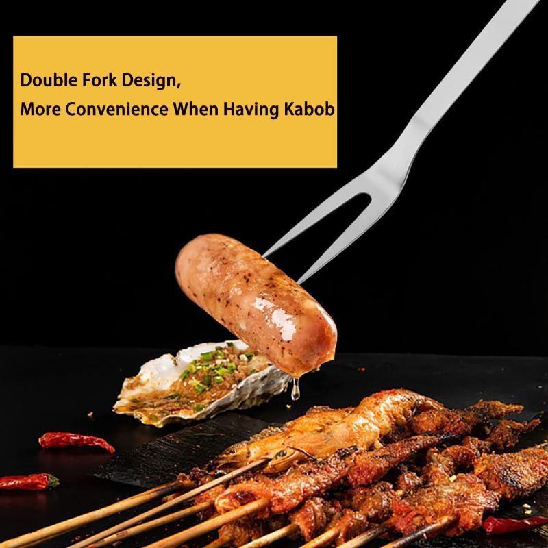 20PCS Stainless Steel Grill Set Outdoor Household Barbecue Combination Oxford Cloth Bag Barbecue Utensils Barbecue Tools