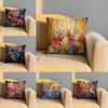 Stunning Colorful Floral Cushion Cover Soft Reversible Durable Pillow Cover MultiScene Use for Home Car Daily Comfort