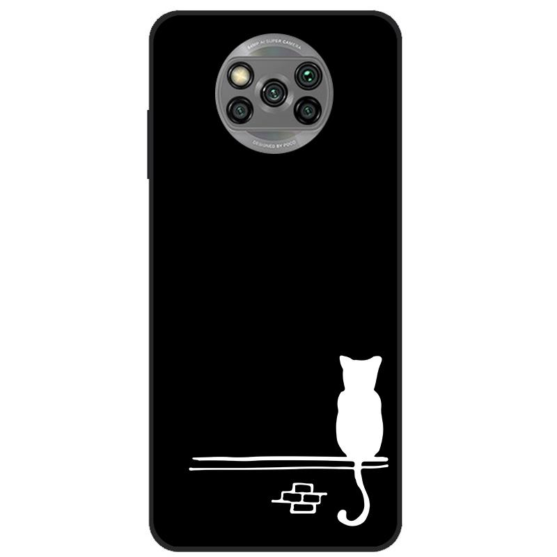 For Xiaomi Poco X3 Pro Case Silicone Soft Cat Phone Cover for Poco X3 NFC Case TPU Black Funda for Poco X 3 NFC PocoX3 Pro