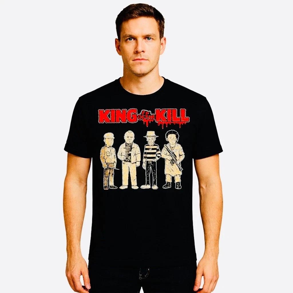 

King of the Kill Halloween Funny Horror 100% Cotton T-shirt Mens Tees Top 3XL