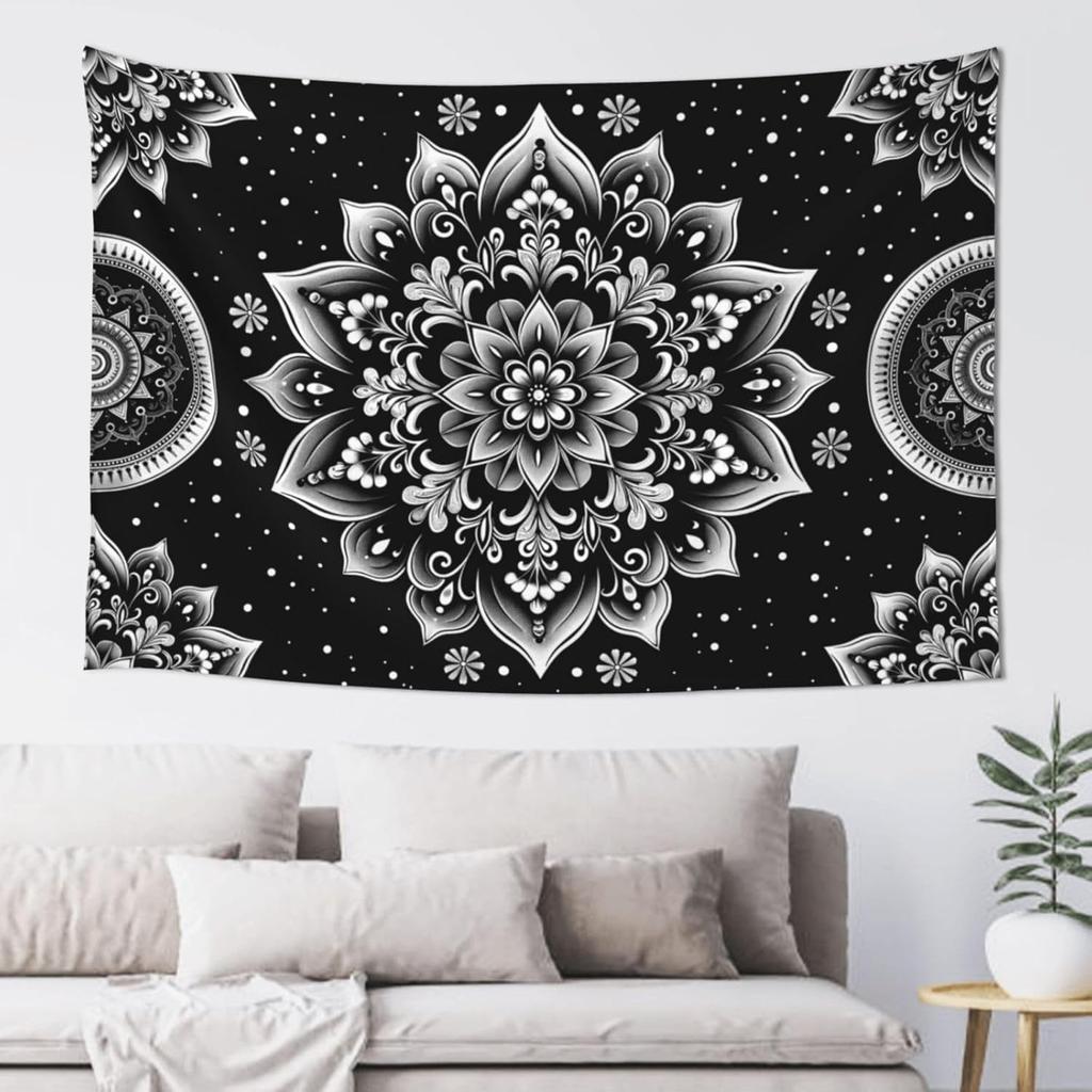 Botanical Polyester Fabric Tapestry Floral With Green White Spring Wall Hanging Tapestry,Plants Leaves Tapestry Daily Decorative