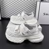 Thick-soled hollowed-out breathable mesh dad shoes women's summer new leather versatile sports lazy bag head sandals