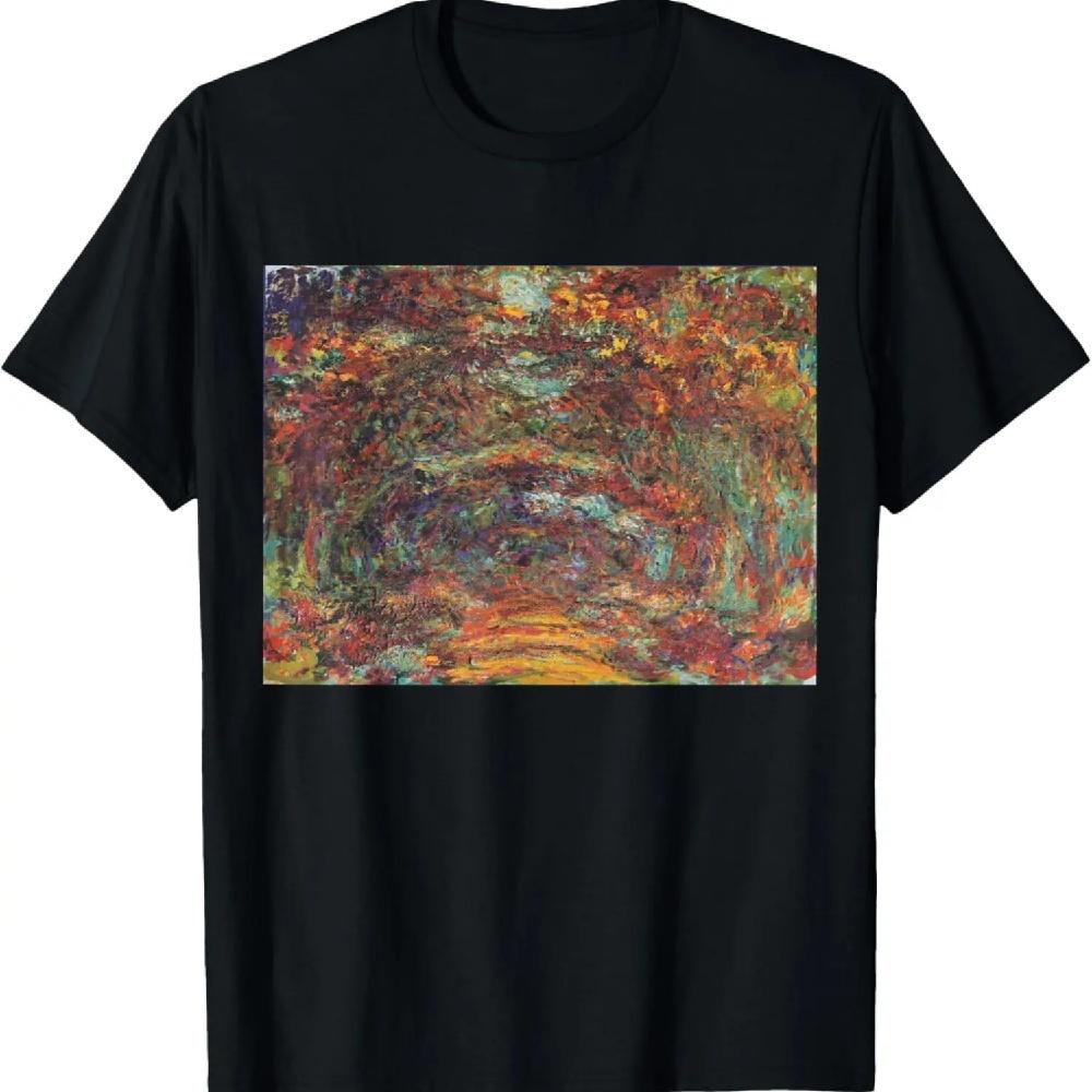

Claude Monet s The Rose Walk, Giverny, 1920-22 Retro T-Shirt XXXL чёрный