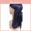 Luxuriöse Unisex Satin Bandana Mütze mit atmungsaktivem seidigem Durag langem Schwanz Kopftuch