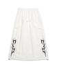 D.XO.H Embroidered Thunder Logo Nylon Long Skirt [ White ]