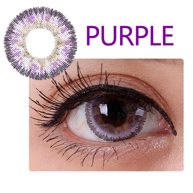 Очаровательный макияж глаз Красочные контактные линзы коричневый — фото 6