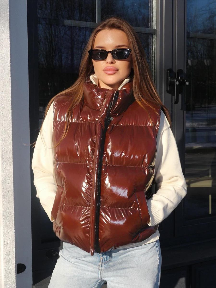 Women`s vest cotton-padded clothes, European and