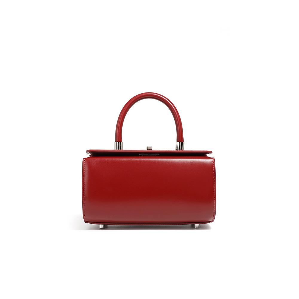 

Маленькая квадратная сумка Niche Design, новая женская сумка через плечо из коровьей кожи, переносная сумка-коробка красный