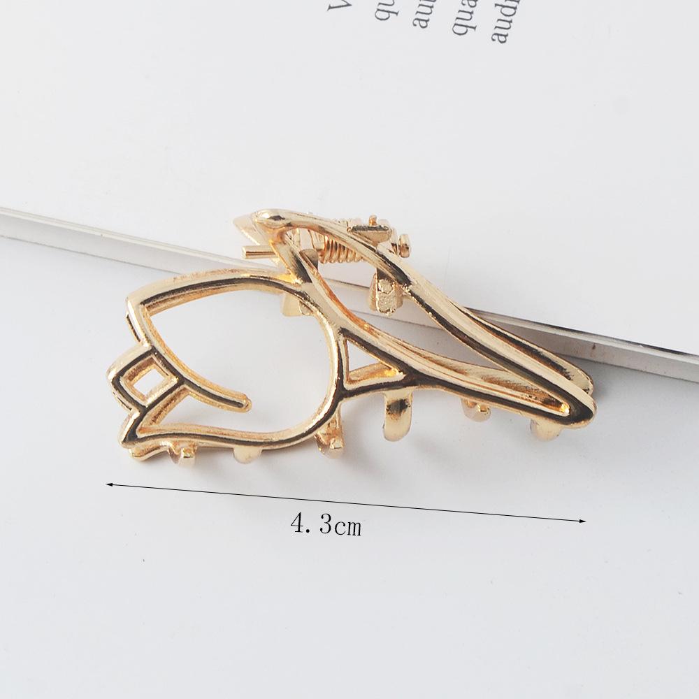 INS Minimalist Metal Claw Hairpin: Small & Medium Retro Hair Clip for European & American Styles, Korean Headwear