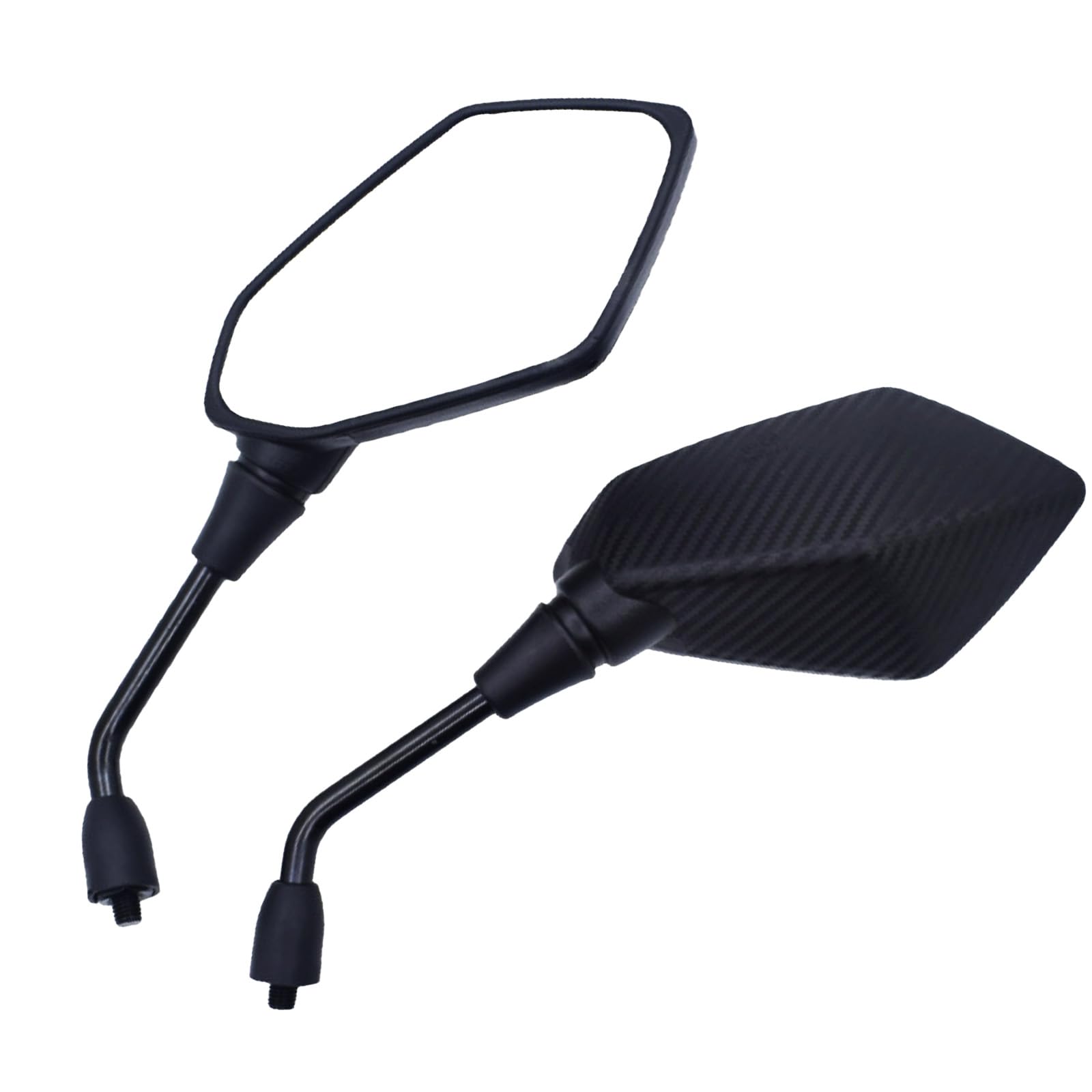 

Motorcycle carbon set of left and right carbon mirrors, right-hand thread, black, (10mm pattern)