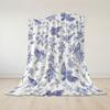 Indigo Bird & Bloom Flannel Blanket Warm Soft Halloween Christmas Couch Warm Cozy Decorative Decor Gift for All Season
