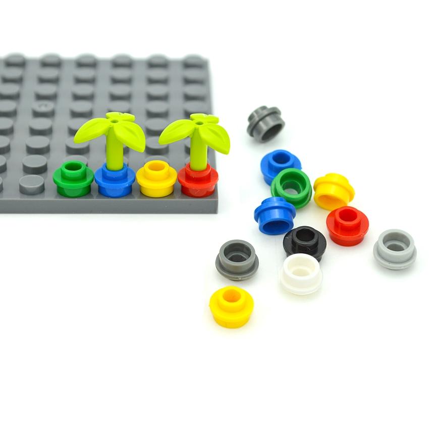 Building Blocks MOC Parts Plate Round 1x1 with Open Stud Compatible with 85861 28626 DIY Educational Technical Toys for Kids