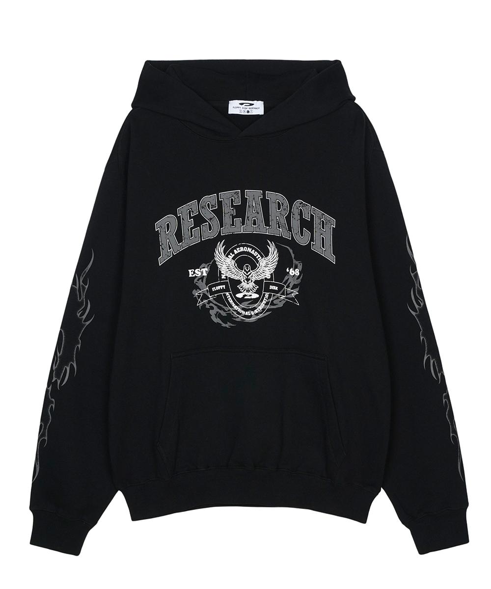 Fdr Crack Eagle Research Logo Hoodie Black M