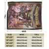 Heroquest Card Game Flannel Blanket Retro Card Warm Throw Blanket for Outdoor Picnic Novelty Bedspread Sofa Bed Cover