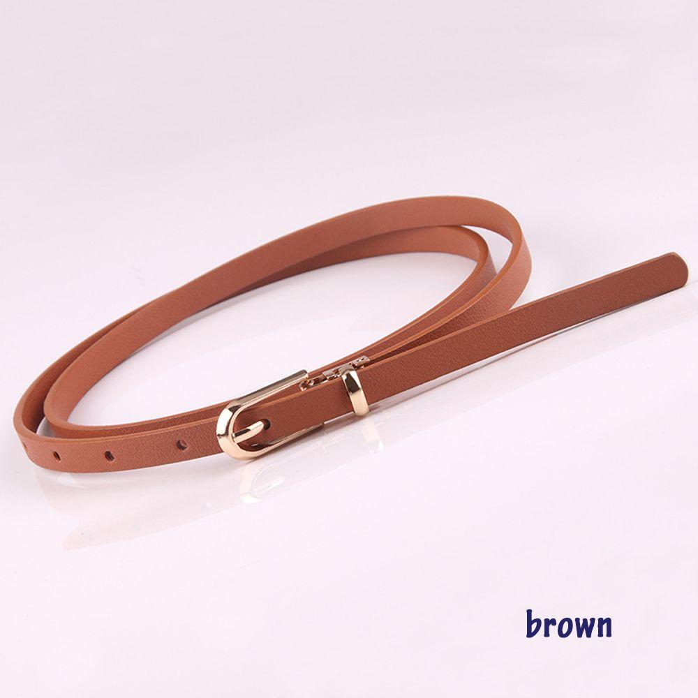 Girls Sweater Candy Color Dress Strap Thin Skinny Waistband Faux Leather Belts Adjustable Belt