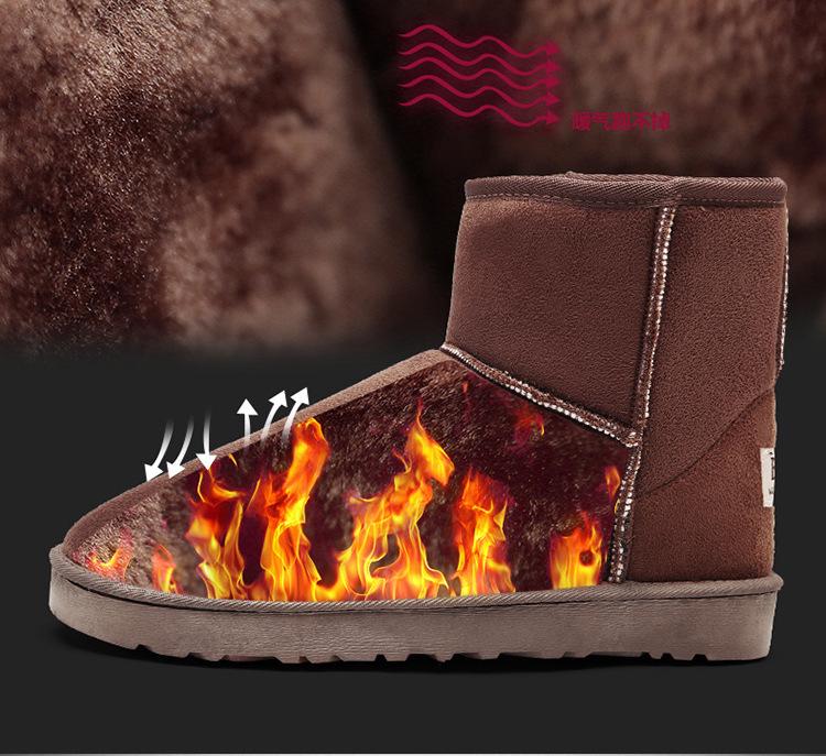 Winter Thick-Soled Snow Boots for Couples: Men's & Women's Warm, Cold-Resistant, Plus Velvet Cotton Shoes