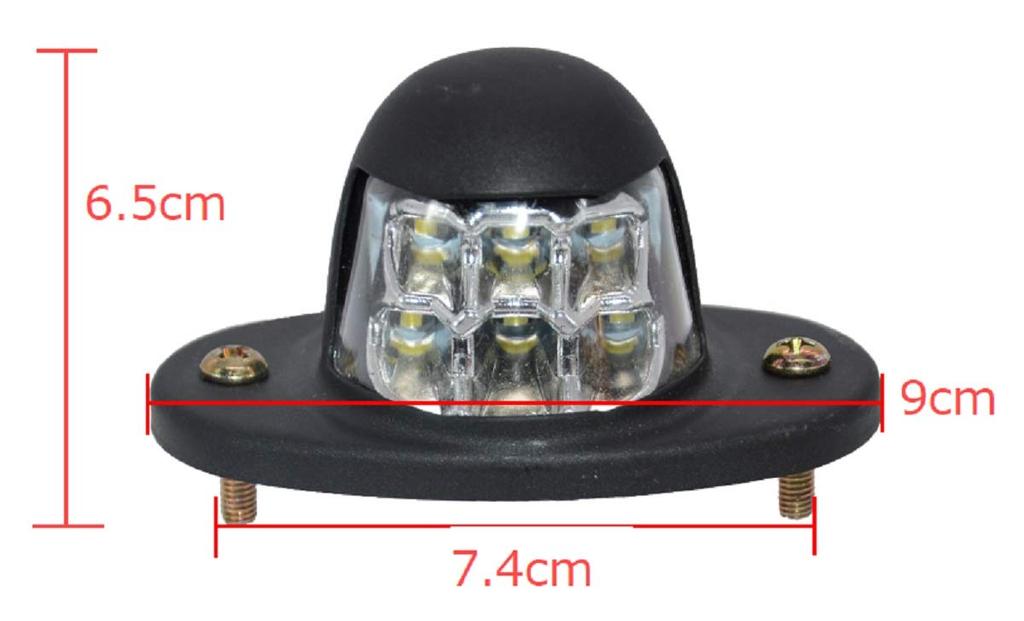 Mikan 24V 6 LED License Light Set of 2 Truck Trailer Large Vehicle Agricultural