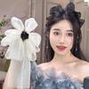 Vintage Mesh Bow Hair Claw 1Pcs Sparkle Rhinestone Design Clip for Women Elegant Birthday Parties