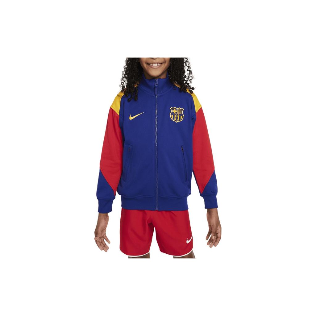 Nike F.C. Barcelona Academy Pro Third Color Block Zip-Up Jacket Kids jackets Blue FJ5543-455