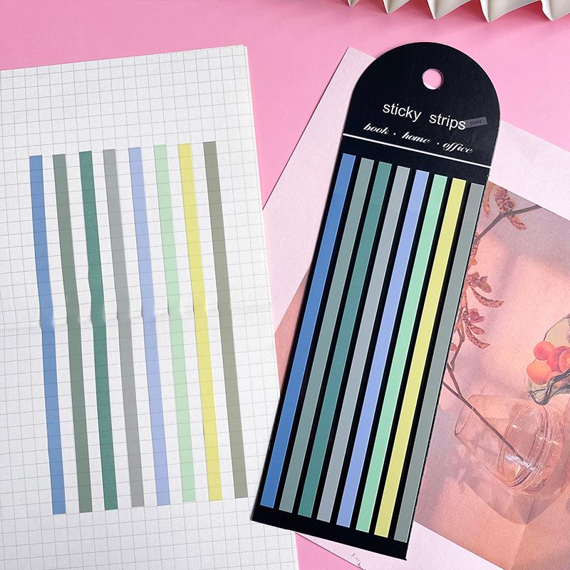 Fluorescent PET Waterproof Sticky Notes, Extra-Thin Long Tabs, 300 Pieces, Convenient Key Point Markers.