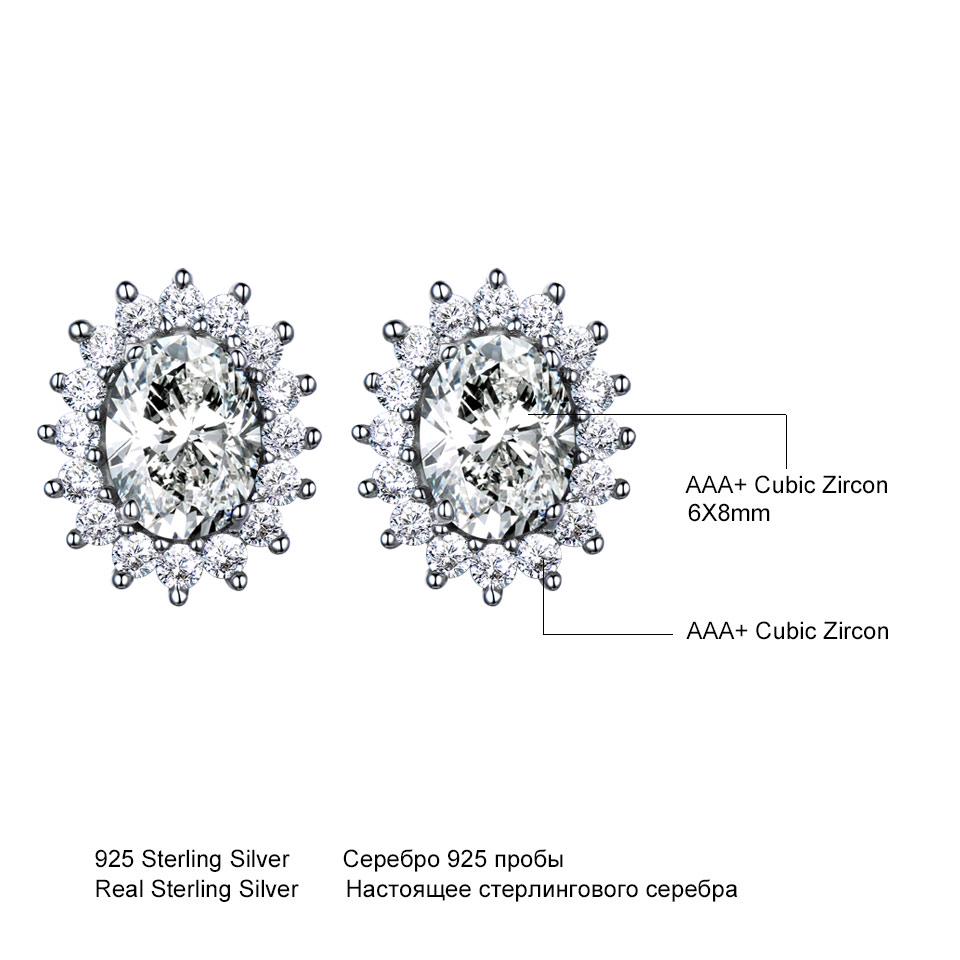 Umcho Luxuriöse Ohrringe aus echtem 925er Sterlingsilber