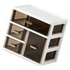 Connectable Plastic Shelf Set With Multiple Sections For Neat Home Or Office Use