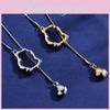 Chic And Trendy Geometric Pendant Necklace For Women With Stylish Snake Chain And Alloy Charm