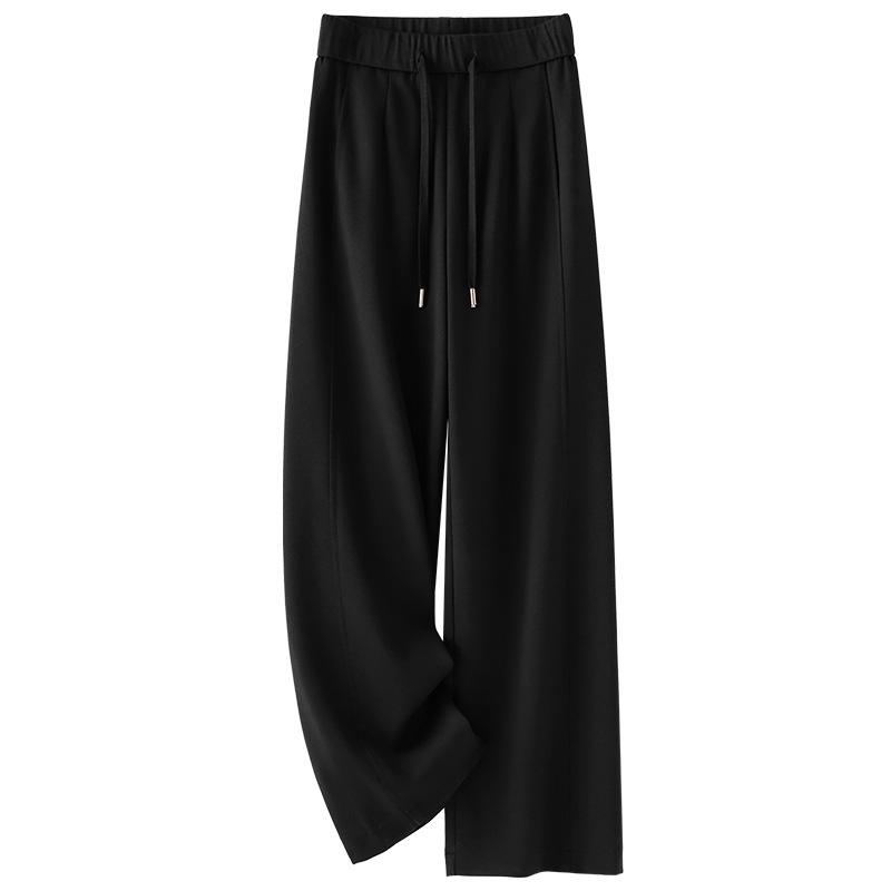 Women's Navy Blue Casual Straight-Leg Sweatpants - Spring/Summer 2025 Collection