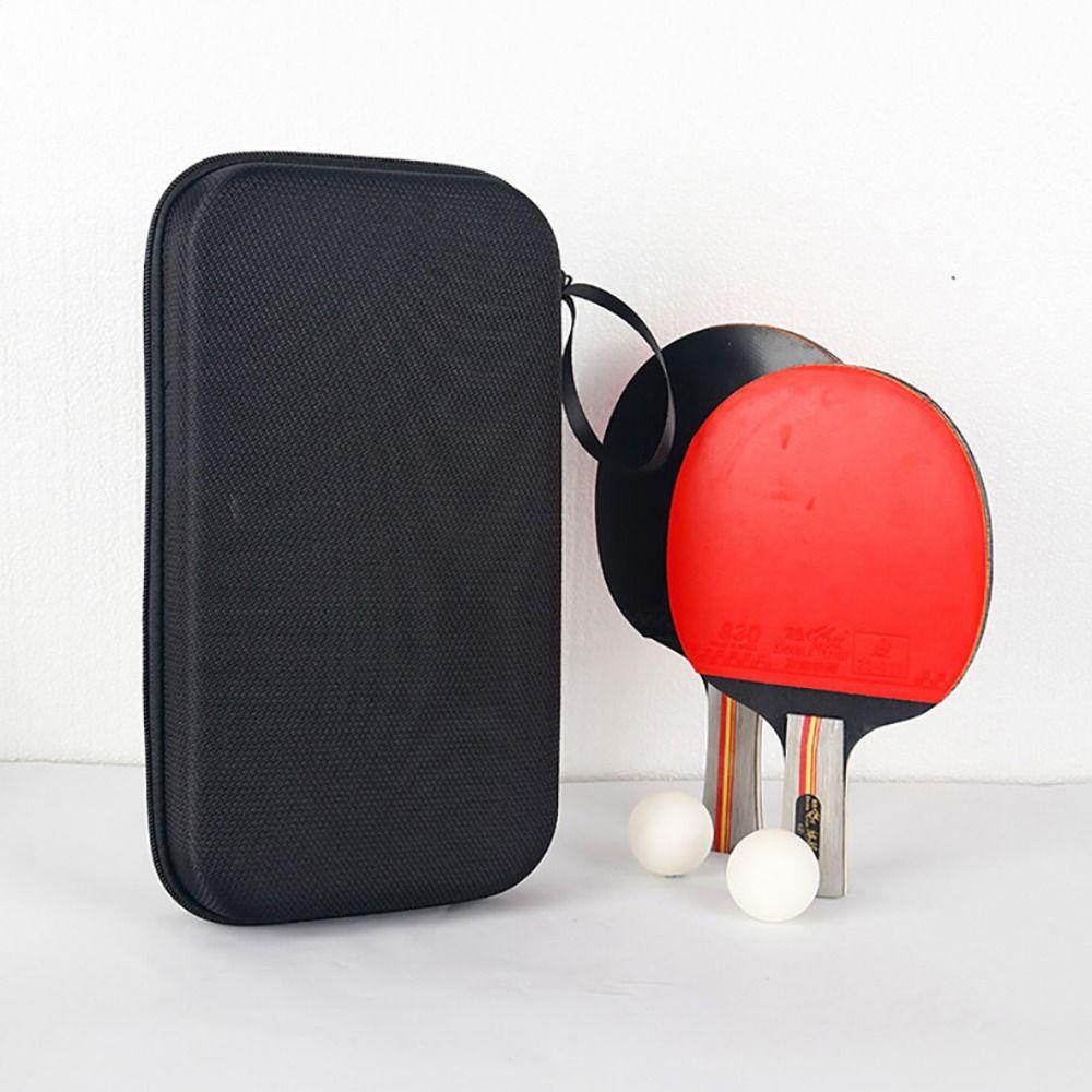 Étui rigide pour raquette de tennis de table Noir Gris Sac de sport Étui pour raquette de ping-pong Raquette de ping-pong
