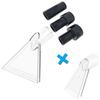 Transparent Swivel Head Vacuum Nozzle Kit With Large And Small Clear Tips And Adapters For Carpet And Upholstery Cleaning