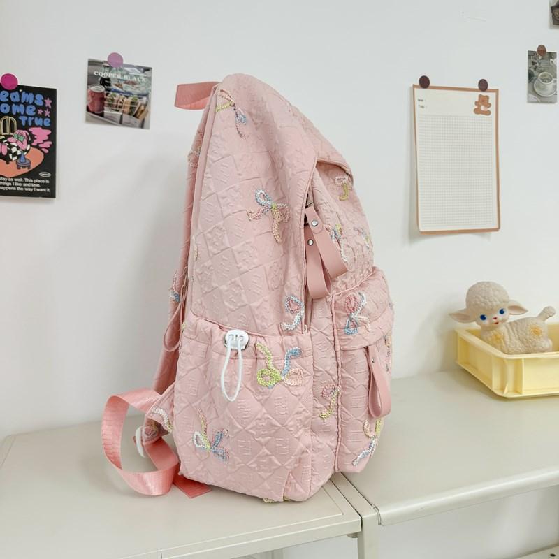 Women's Large Capacity Backpack Bow Commuter Student Schoolbag