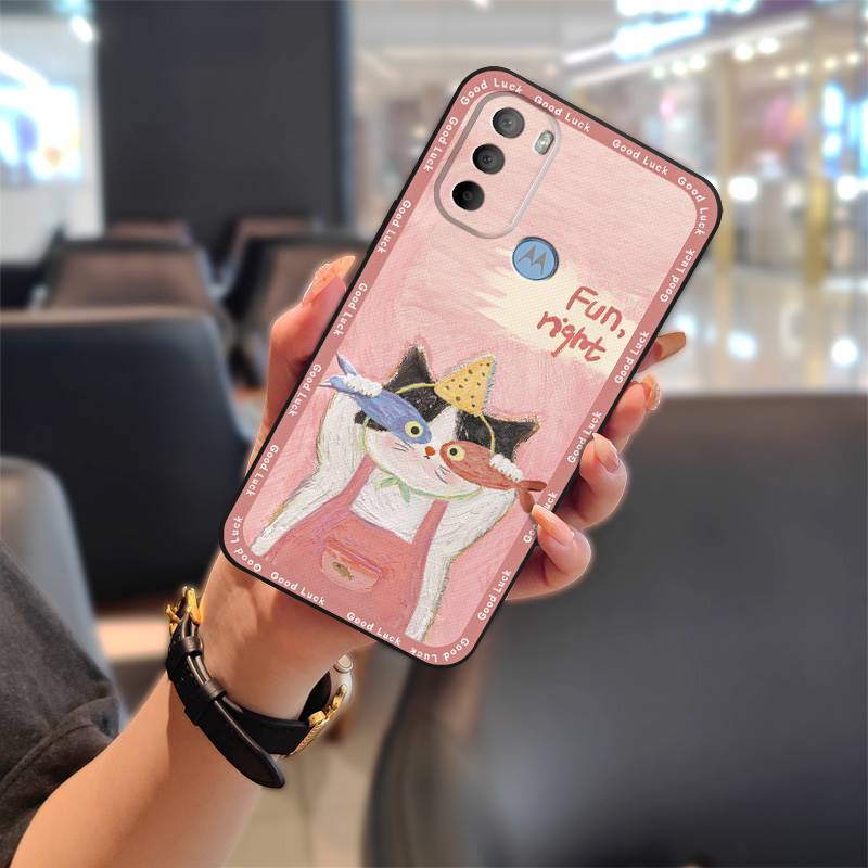 Durable Waterproof Phone Case For MOTO G31 With Fingerprint/XT2173-1 Silicone Dirt-resistant Protective Cartoon Graffiti