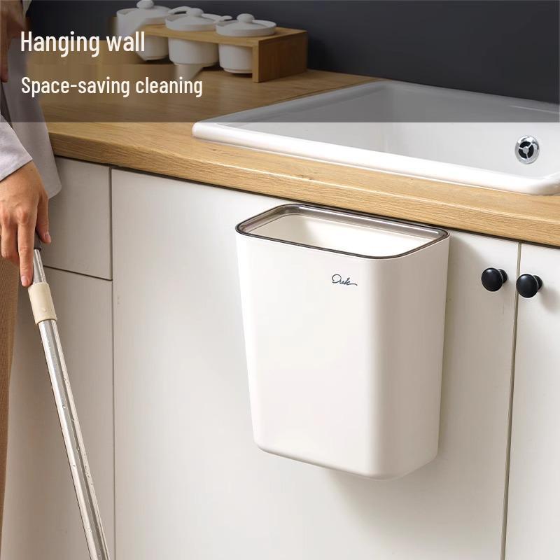 Wall-Mounted Kitchen Trash Bin: No-Bend Cabinet Door Waste Holder & Hanging Paper Basket