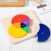Wooden Three Primary Color Puzzle Board Building Blocks Children's Puzzle Early Education Color Cognition Board