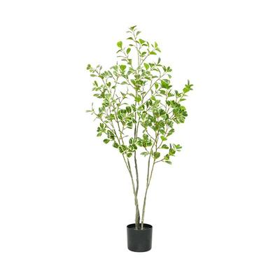 Artificial Ficus Tree Large Simulated Ficus Tree With Smooth And Shiny Leaves Faux Plants For Living Room Bedroom Office Balcony