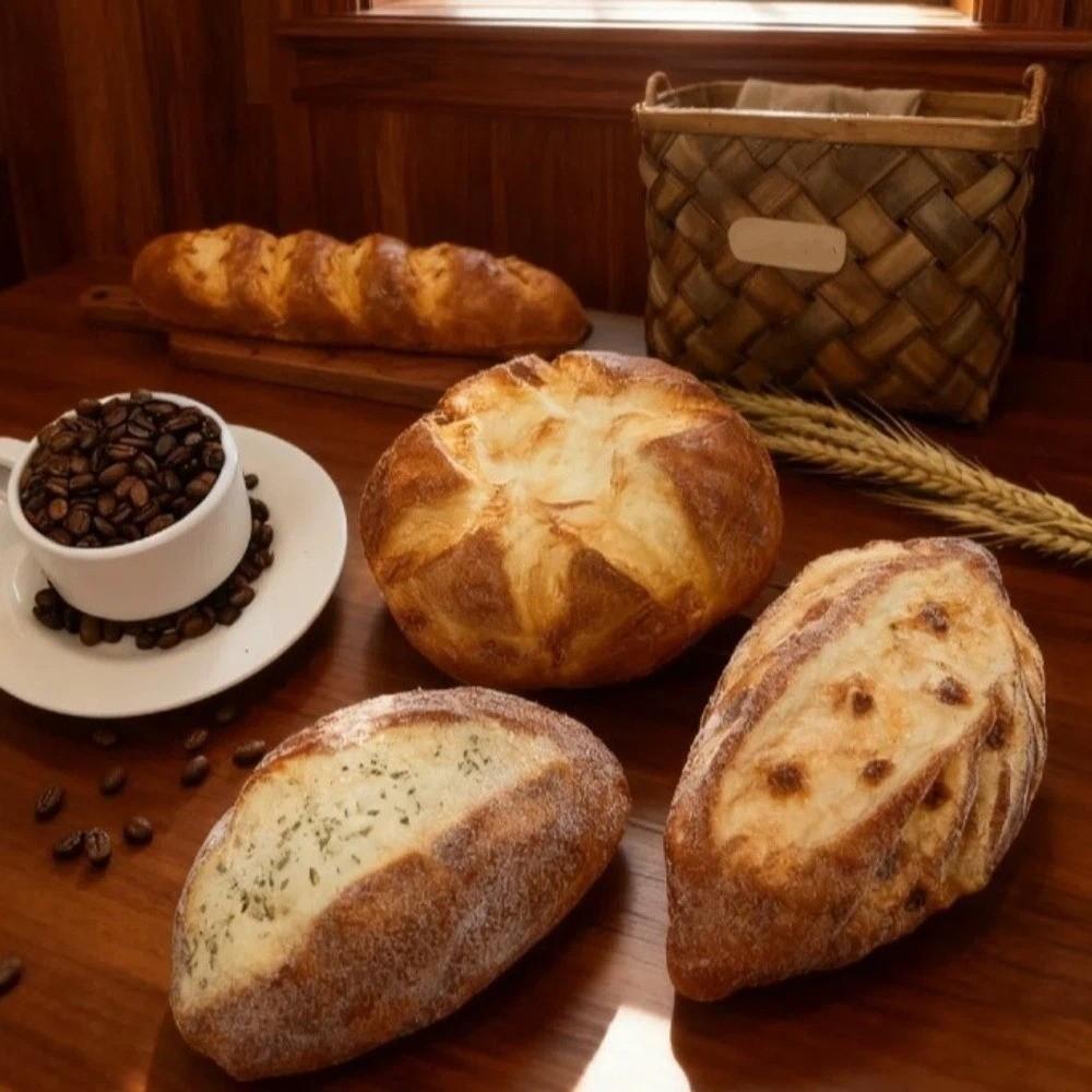 Pane Finto Realistico Morbido Modello Toast in PU Decorazioni per Feste Pane Liscio Artificiale Scaffale Espositore