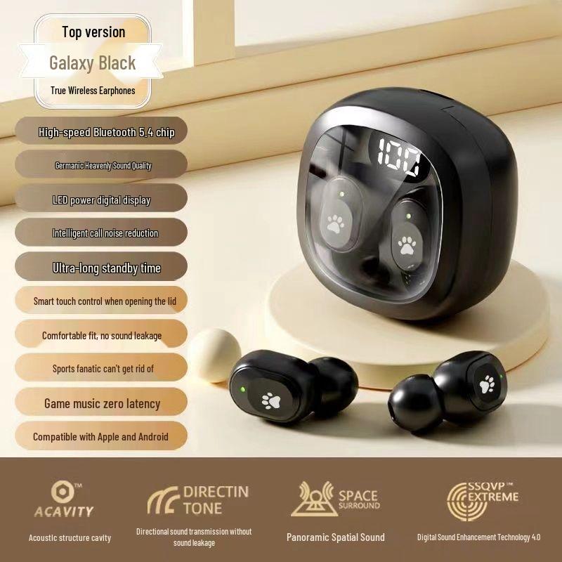 

Q38 Беспроводная Bluetooth TWS стереогарнитура-вкладыш с двумя наушниками, цифровым дисплеем, длительным временем работы от аккумулятора и шумоподавлением