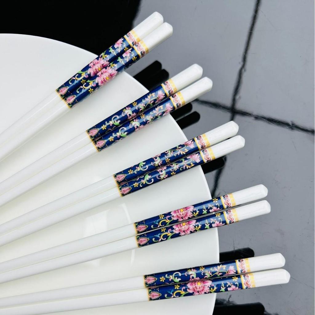 High-Temperature Resistant Luxury Macaron Color Ceramic Chopsticks - Easy To Clean