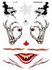European & American Style Halloween Horror Face Tattoo Stickers for Masquerade Parties
