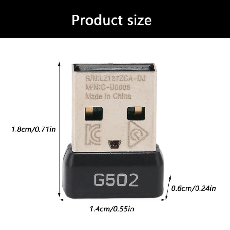 Professional USB Mouse Receiver Adapter For G502 Mouse With AntiInterference Technology And Ergonomic Portability