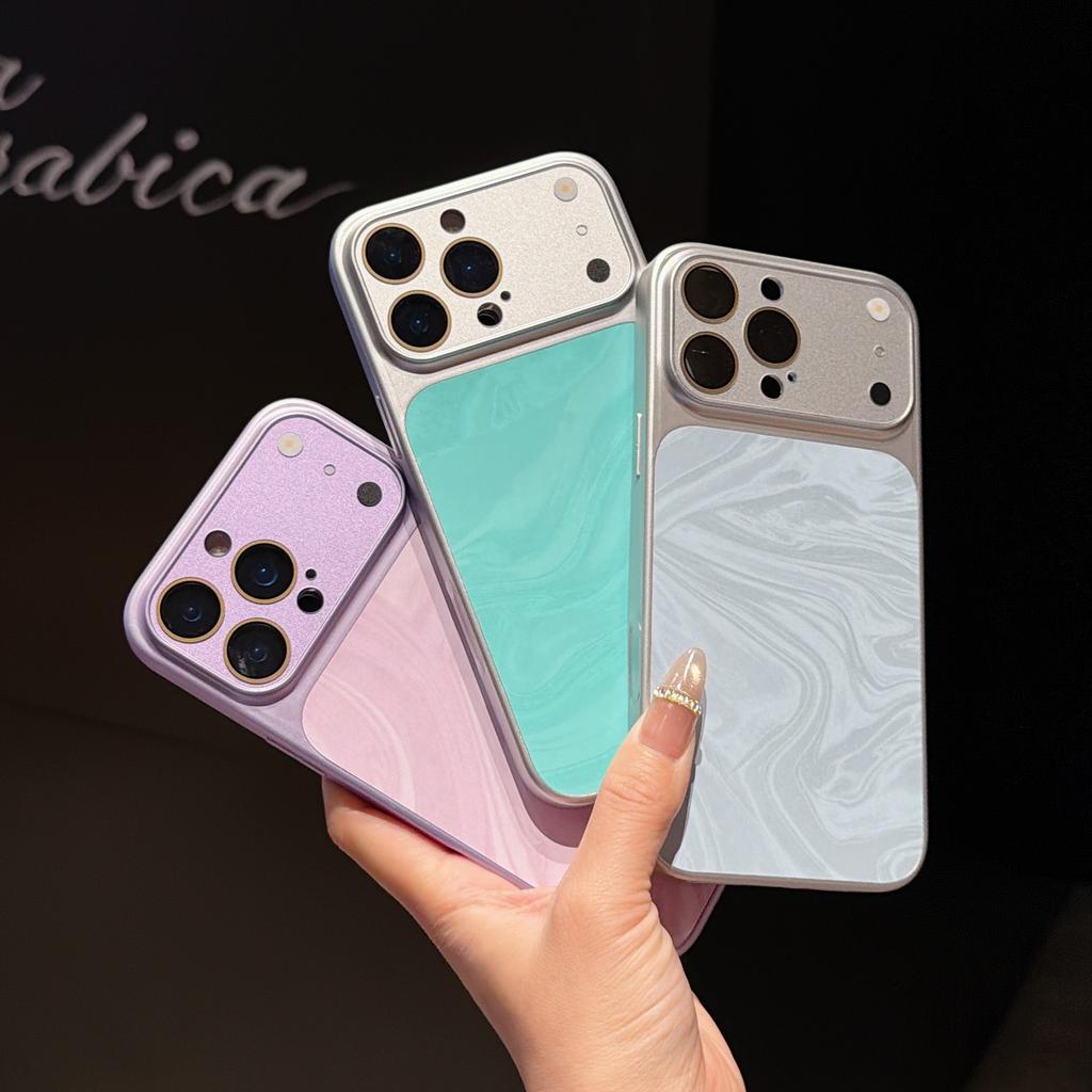 Applicable to iPhone17Promax second change mobile phone case water wave leather pattern AG electroplating matte Apple 16 all-inclusive