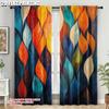 2pcs, Curtains&Window Treatment 2D print Abstract Leaf Versatile Durable Polyester (without rod) Decorations Clearance Ldeal for