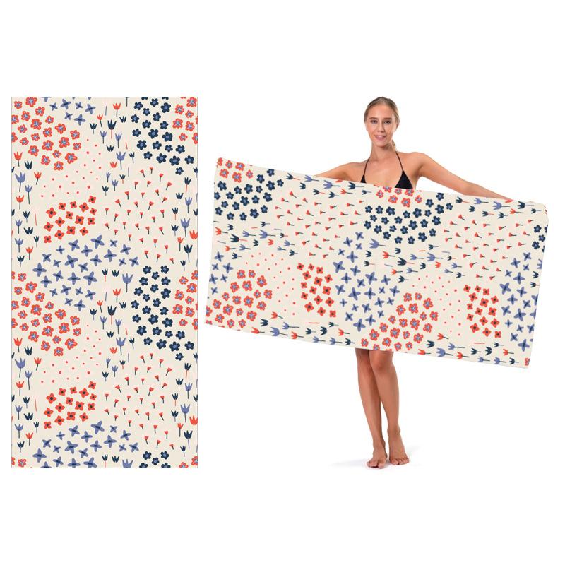 

Printed beach towel, printed swimming towel, beach seat towel, bath towel 75 * 150Cm (OPP bag)