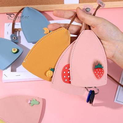 Praktische, feine Nähte aus Kunstleder, Schlüsseletui, Cartoon-Haushälterin, Schlüsselanhänger, Beutel, Haushaltsprodukte