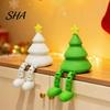 Matte Finish Tree Decor Christmas Figurine with Articulated Legs, 3D Printed Xmas Easy Care TreeDecoration Statue, Mini Desk Decoration for