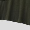 INCERUN Herbst Herren Rundhals Langarm Textur Rippe Lässige Pullover Tops