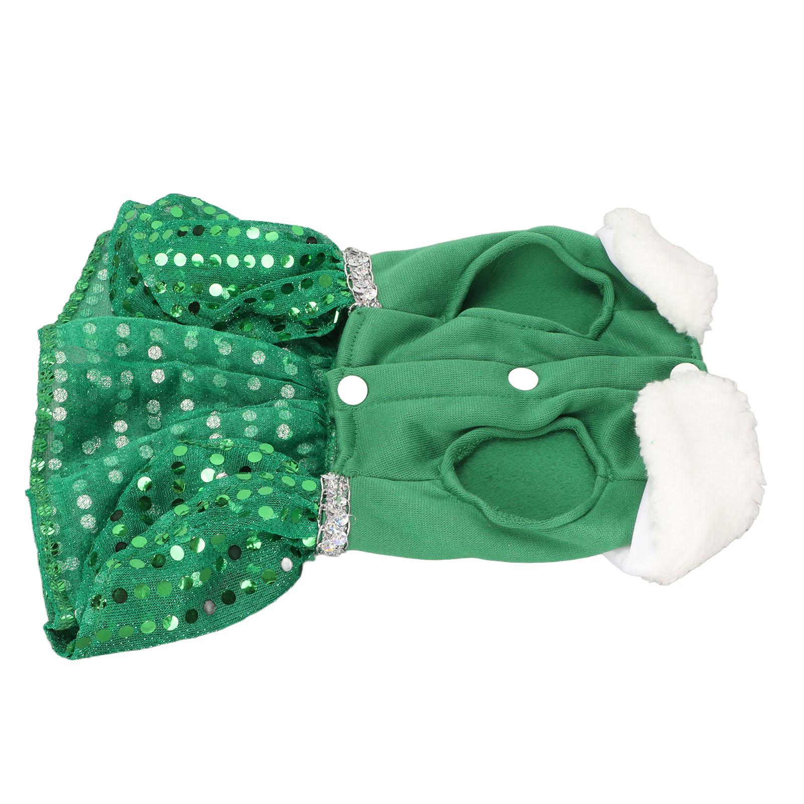 

Pet Christmas Dress Soft Breathable Warm Cute Fashionable Dog Party Clothes for Small Medium Dogs Green XL XL