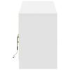TV Cabinet with LED Lighting White 180 x 34 x 50 cm Engineered Wood